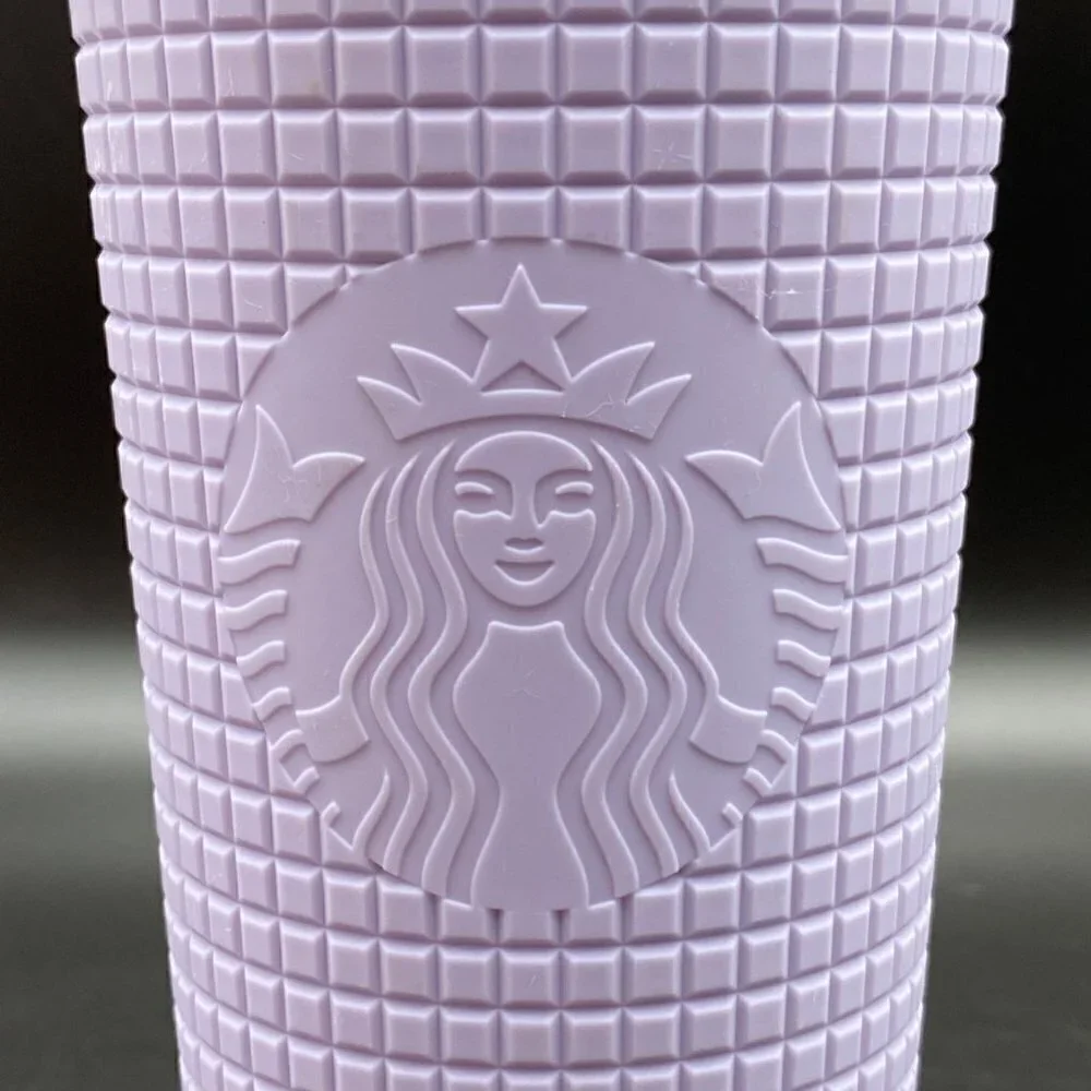 Starbucks Lilac Lavender Matte Grid 24oz Tumbler